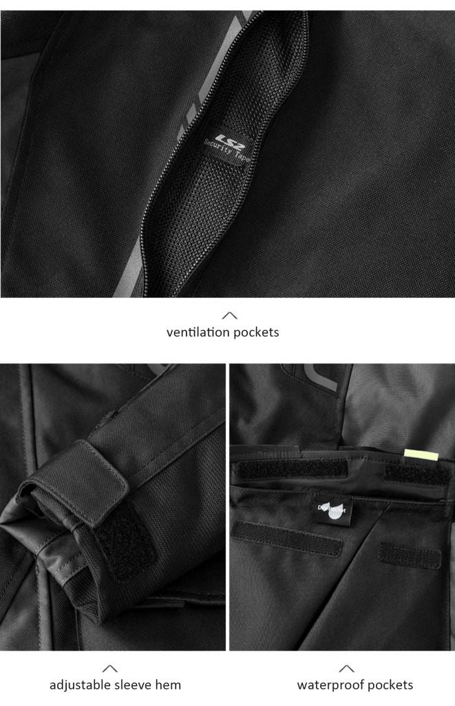 LS2 Narvik Riding Jacket - Black Dark Grey