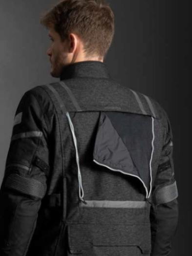 LS2 Narvik Riding Jacket Black Grey Yellow