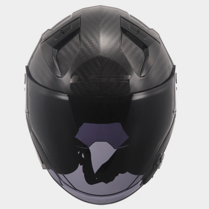 LS2 OF603 Infinity II Glossy Carbon Jet Helmet