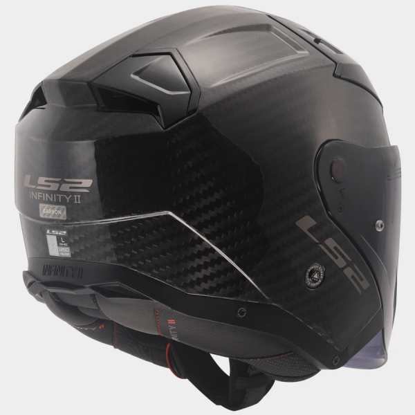 LS2 OF603 Infinity II Glossy Carbon Jet Helmet