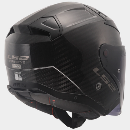 LS2 OF603 Infinity II Glossy Carbon Jet Helmet