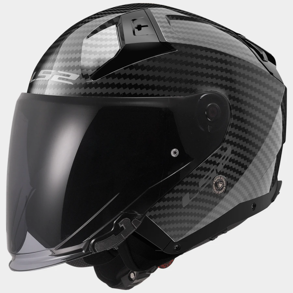 LS2 OF603 Infinity II Glossy Carbon Jet Helmet