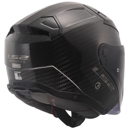 LS2 OF603 Infinity II Glossy Carbon Jet Helmet