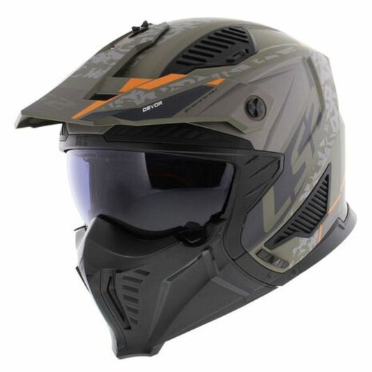 LS2 OF606 Drifter Devor Matt Sand-Helmet