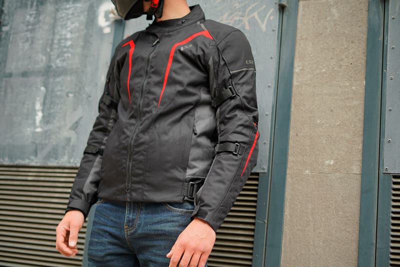 LS2 SEPANG Riding Jacket (Black Grey-Red)