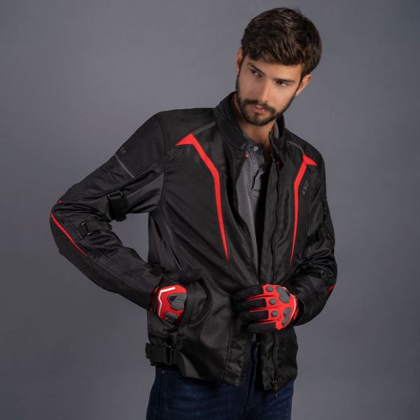 LS2 SEPANG Riding Jacket (Black Grey-Red)