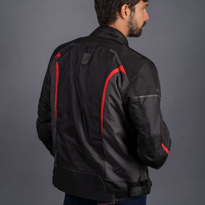 LS2 SEPANG Riding Jacket (Black Grey-Red)