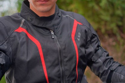 LS2 SEPANG Riding Jacket (Black Grey-Red)