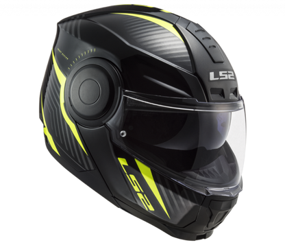 LS2 Scope Skid Helmet Black H-V Yellow-FF902