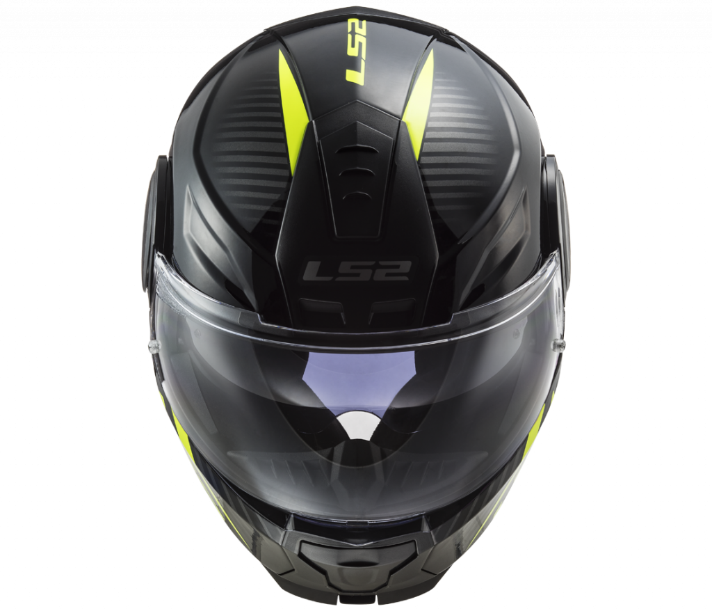 LS2 Scope Skid Helmet Black H-V Yellow-FF902