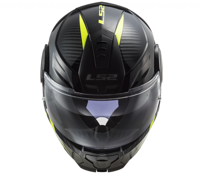 LS2 Scope Skid Helmet Black H-V Yellow-FF902