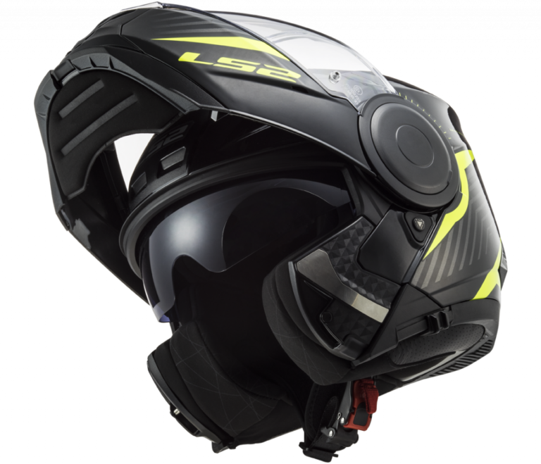 LS2 Scope Skid Helmet Black H-V Yellow-FF902