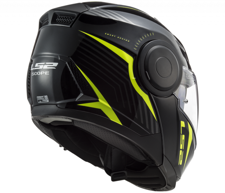 LS2 Scope Skid Helmet Black H-V Yellow-FF902