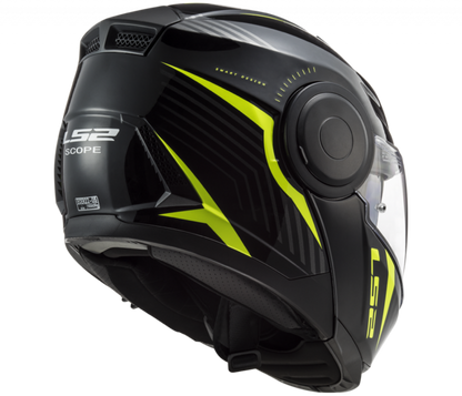 LS2 Scope Skid Helmet Black H-V Yellow-FF902