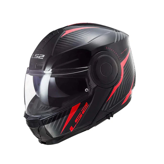 LS2 Scope Skid Helmet Glossy Black Red-FF902