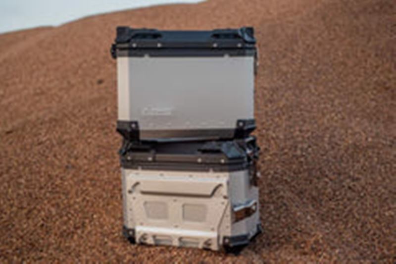 LS2 Side case Silver 38L + Pipe Case Silver 32L