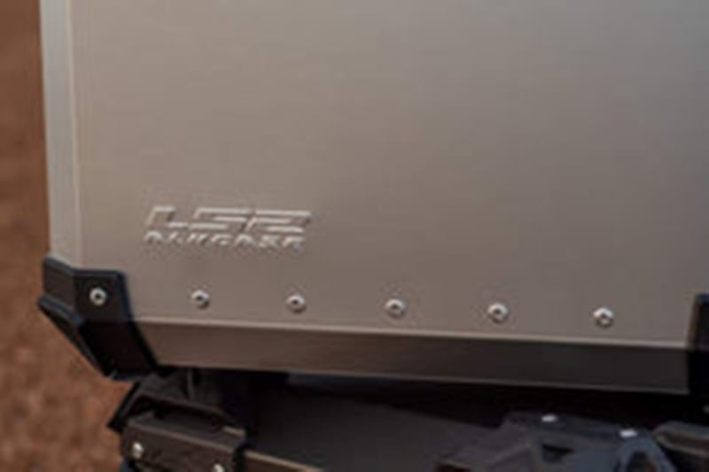 LS2 Side case Silver 38L + Pipe Case Silver 32L