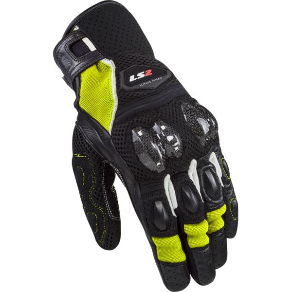 LS2 Spark 2 Air Man Gloves Black H-V Yellow