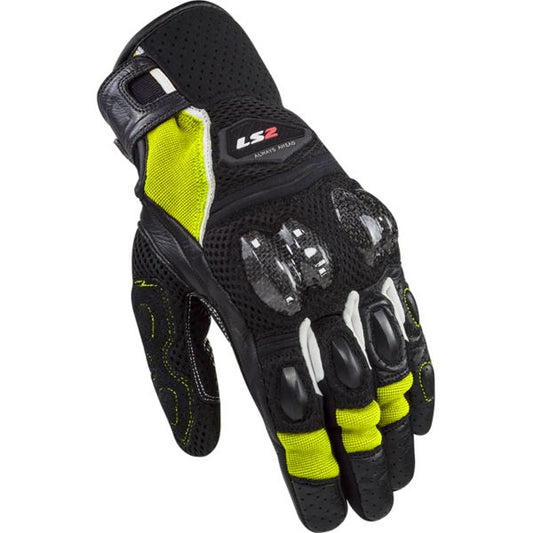 LS2 Spark 2 Air Man Gloves Black H-V Yellow