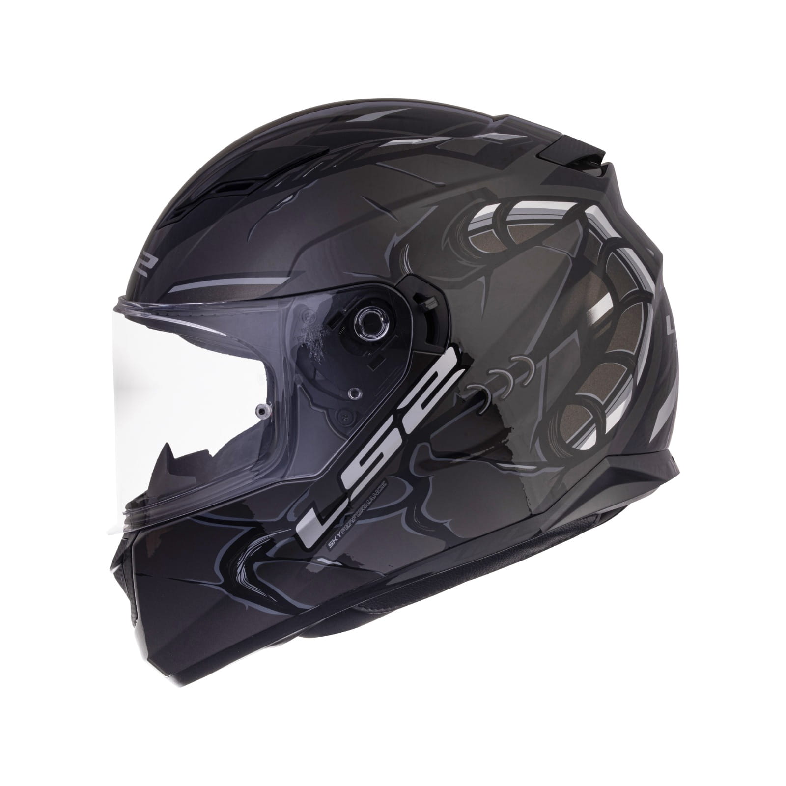 LS2 Stream Evo 2XL Helmet Zuko Black Grey with Pinlock-FF320