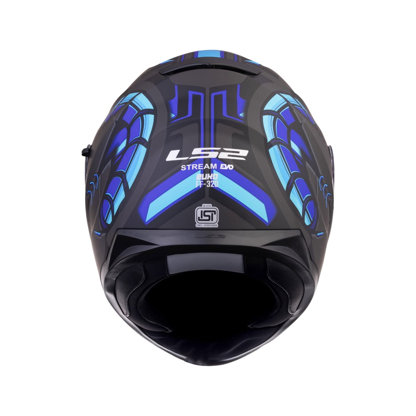 LS2 Stream Evo 2XL Helmet Zuko Matt Black Blue with Pinlock FF320