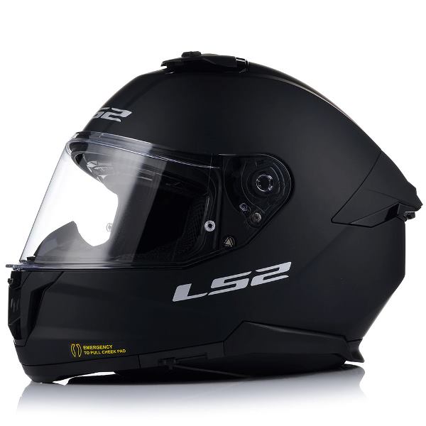 LS2 Stream II Solid Matt Black Helmet (D-Ring)