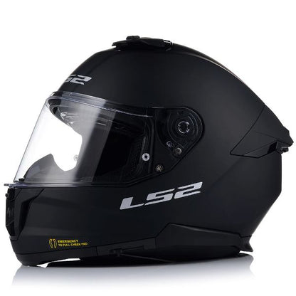 LS2 Stream II Solid Matt Black Helmet (D-Ring)