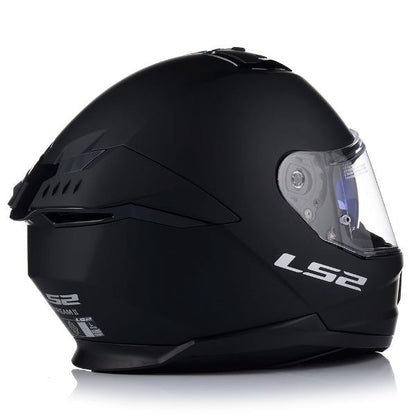 LS2 Stream II Solid Matt Black Helmet (D-Ring)