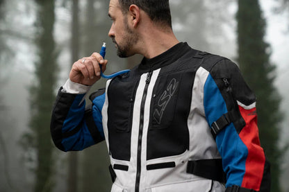 LS2 Breakout Man Jacket Grey Blue Red (CE Class AA Certified)