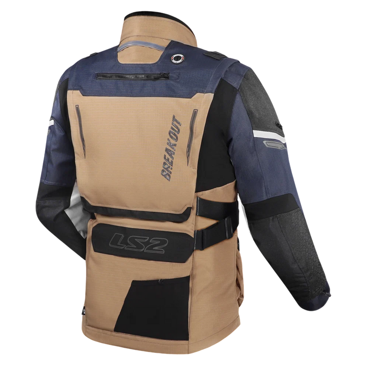 LS2 Breakout Man Jacket Sand Blue Grey (CE Class AA Certified)