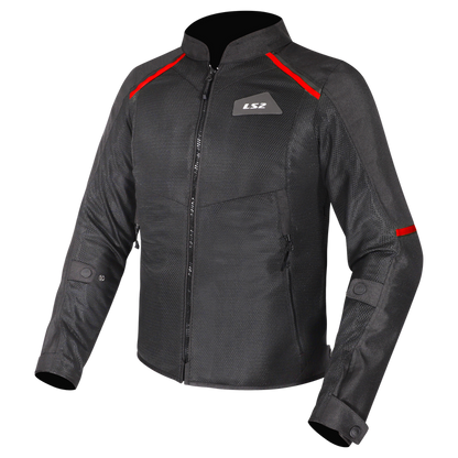 LS2 Breeze Jacket CE Class A Certified Jacket (Black Red)