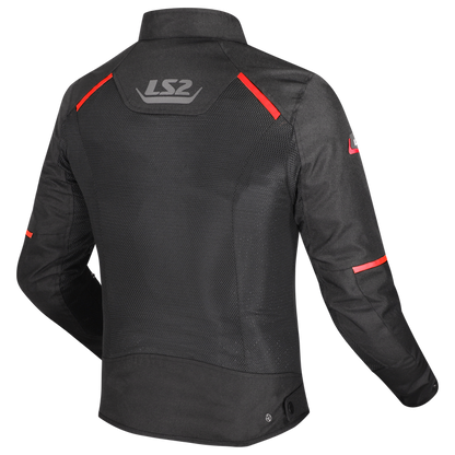LS2 Breeze Jacket CE Class A Certified Jacket (Black Red)