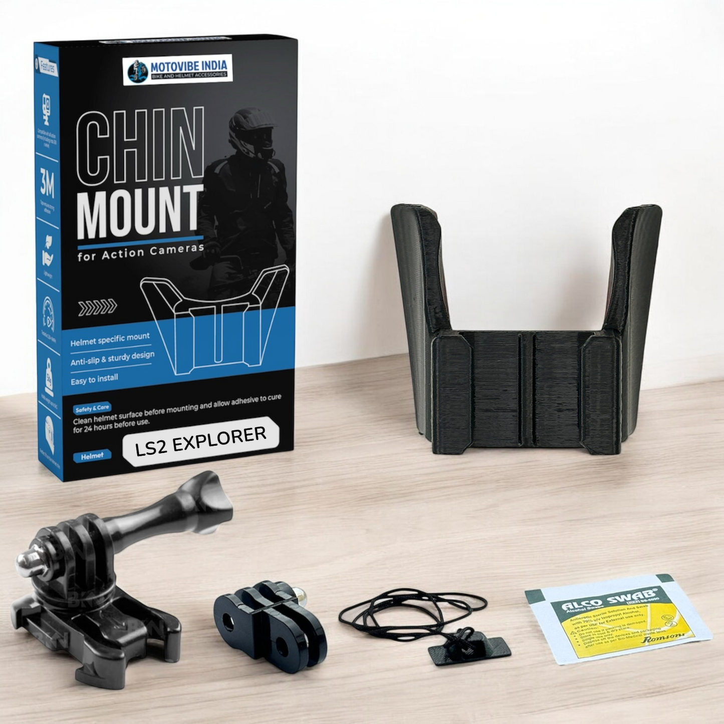 LS2 Explorer MX701 Helmet Chin Mount by Motovibe