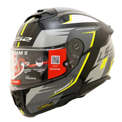LS2 FF320 Stream II Meteor Black Yellow Helmet