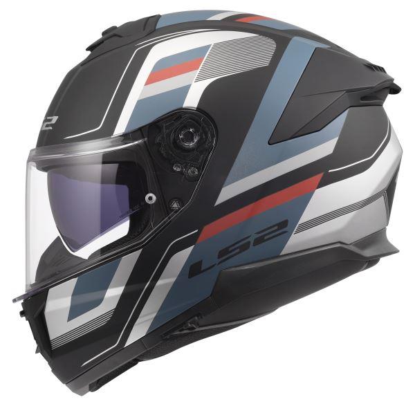 LS2 FF320 Stream II Vintage Matt Black Petrol-06