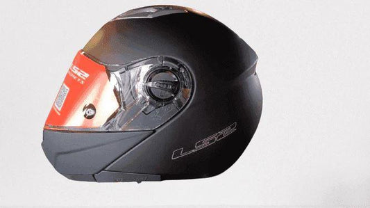 LS2 FF386 MATT BLACK FLIPUP HELMET