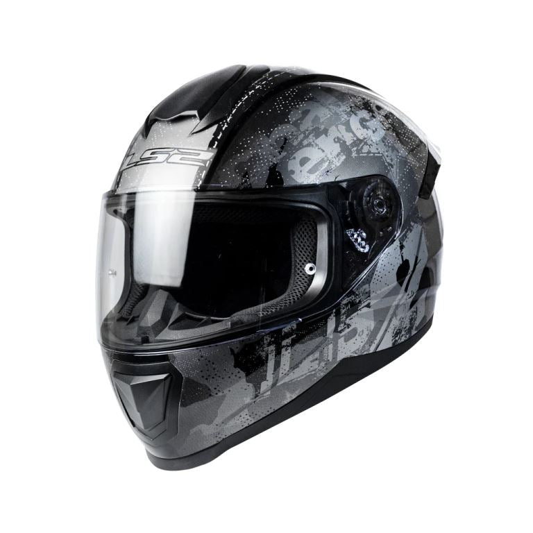 LS2 FF802 Flash Force Black Silver Gloss Helmet