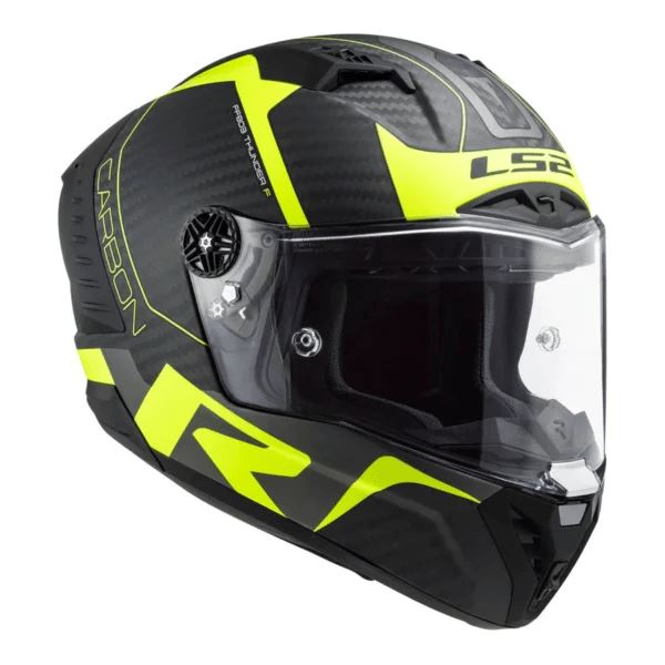 LS2 FF805 Thunder C Racing1 Matt H-v Yellow-06 Helmet - Riders Junction