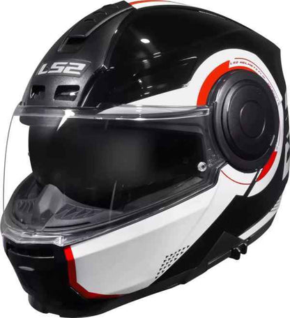 LS2 FF902 Scope II Arch Gloss Black White Red-06 Helmet