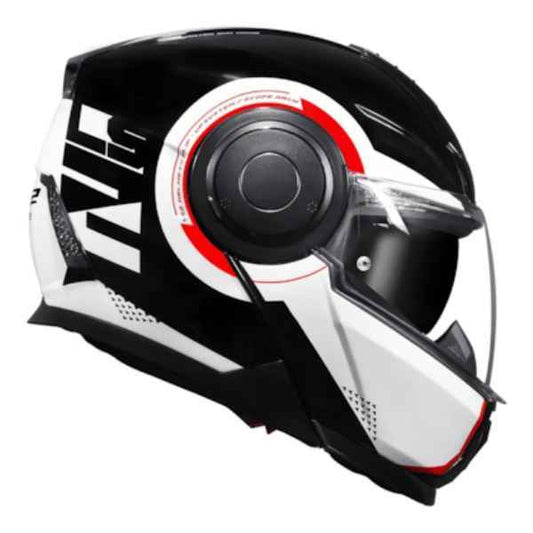 LS2 FF902 Scope II Arch Gloss Black White Red-06 Helmet