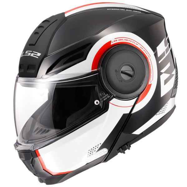 LS2 FF902 Scope II Arch Gloss Black White Red-06 Helmet