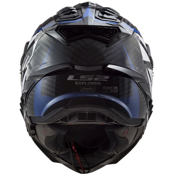 LS2 MX701 Explorer Carbon Focus Gloss Blue White Red - Helmet