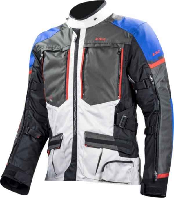LS2 Norway Riding Jacket Blue Black Grey Red