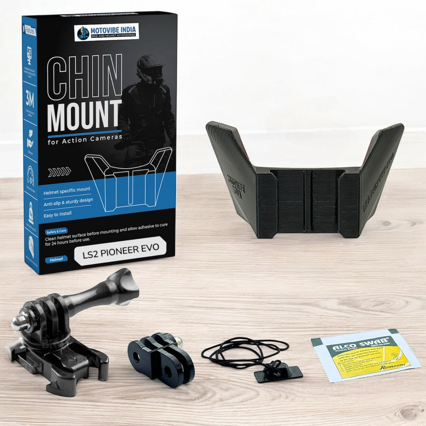 LS2 Pioneer Evo MX436 | Fast Evo MX437 Helmet Chin Mount by Motovibe