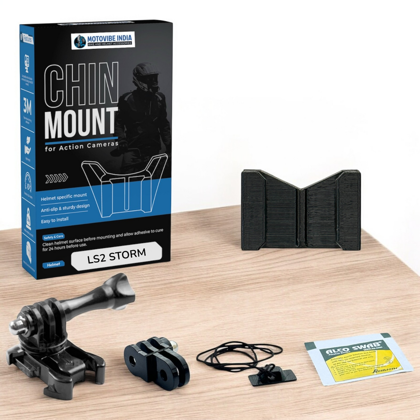 LS2 Storm 1 / 2 FF800 Helmet Chin Mount by Motovibe