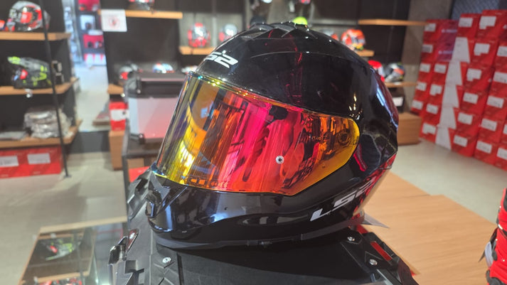 LS2 Visor For (FF800/FF320) Spray Red Transparency Tinted Electric