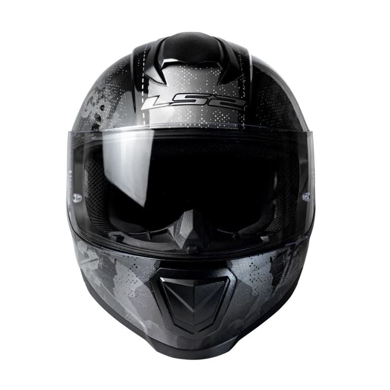 LS2 FF802 Flash Force Black Silver Gloss Helmet