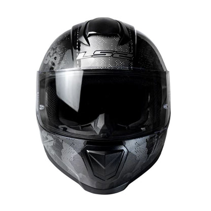 LS2 FF802 Flash Force Black Silver Gloss Helmet