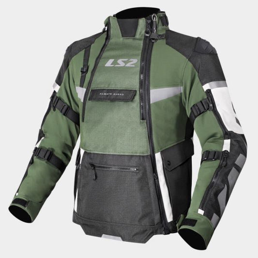 LS2 Jacket X-Master Man Green Black Grey (CE Class AA Certified)