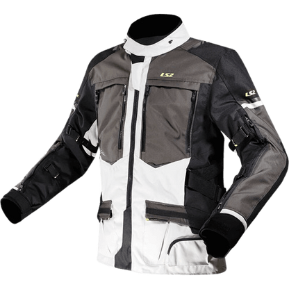 LS2 Norway Riding Jacket Black Grey Yellow (CE Class AA Certified)